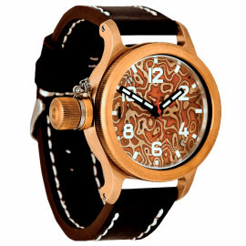 Bronze 46 Mm Mokume Sapphire