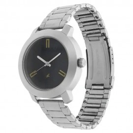 BLUE DIAL SILVER STAINLESS STEEL STRAP WATCH