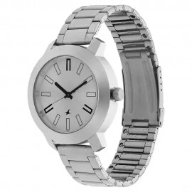SILVER DIAL SILVER STAINLESS STEEL STRAP WATCH