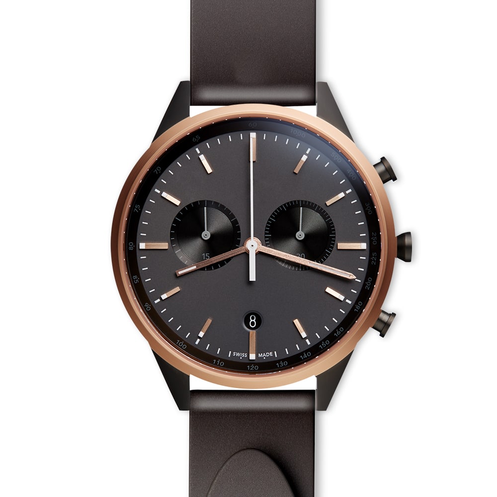 Men’s chronograph watch in PVD rose gold