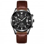 Men's Leather Watch With Calendar Function Plus Luminous Function Watch