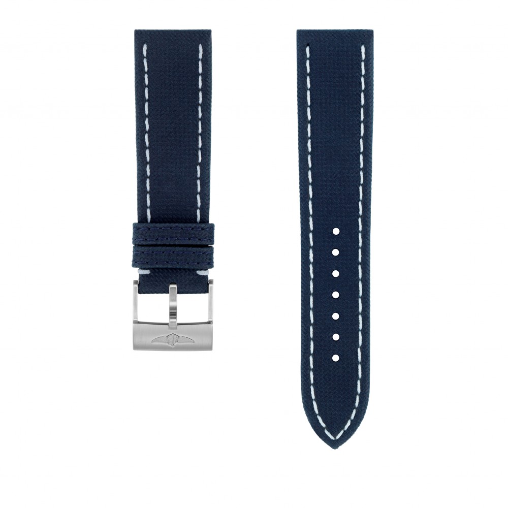 Leather strap blue for Marine Chronograph size S
