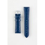 Leather strap blue croco grain size L