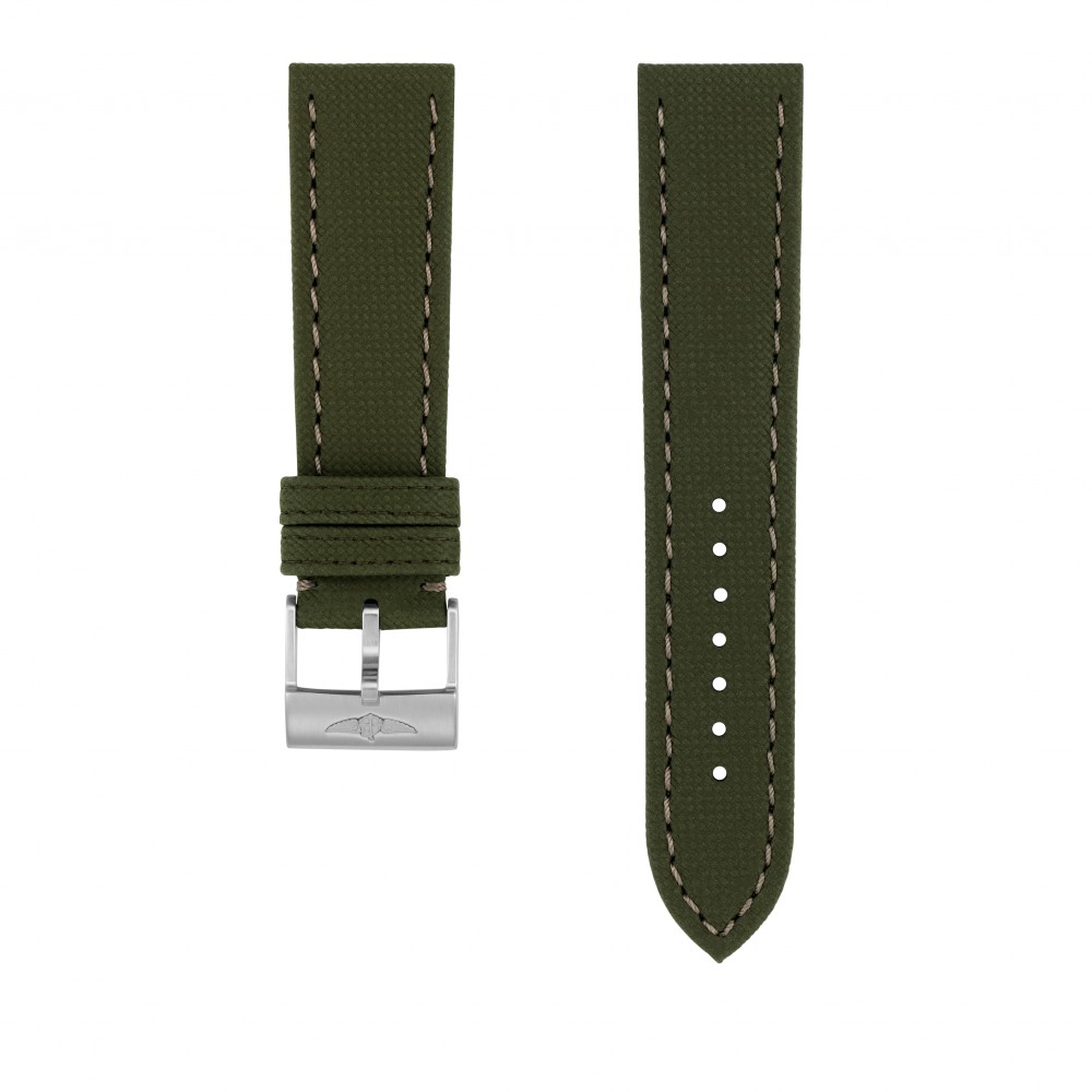 Leather strap Military vintage green size M