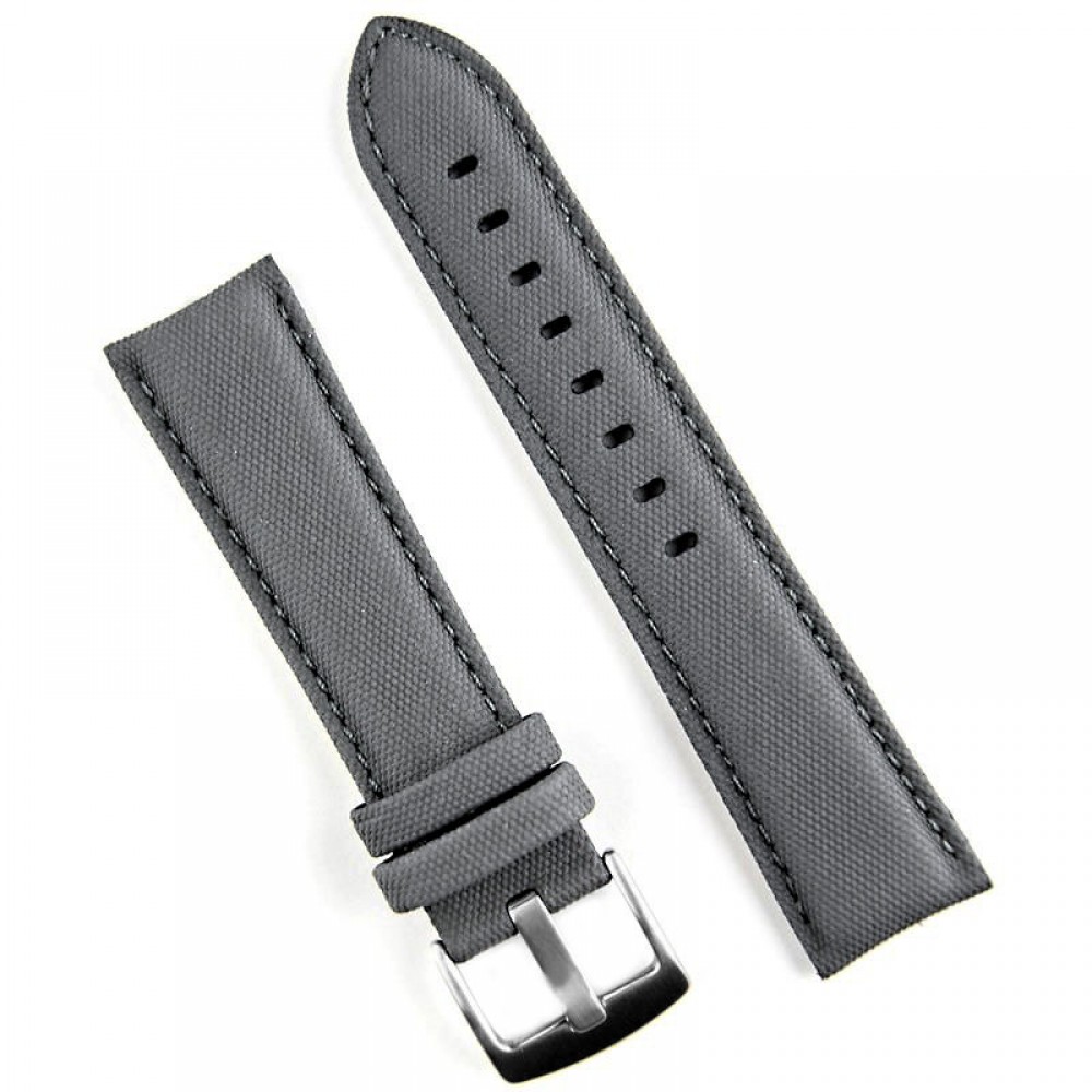 Pilot strap black with croco grain size M