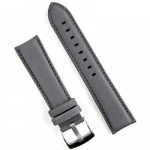 Pilot strap black with croco grain size M