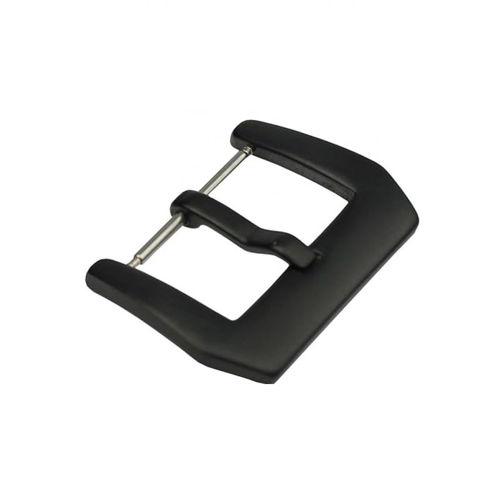 Pre V buckle 24 mm Black PVD with logo