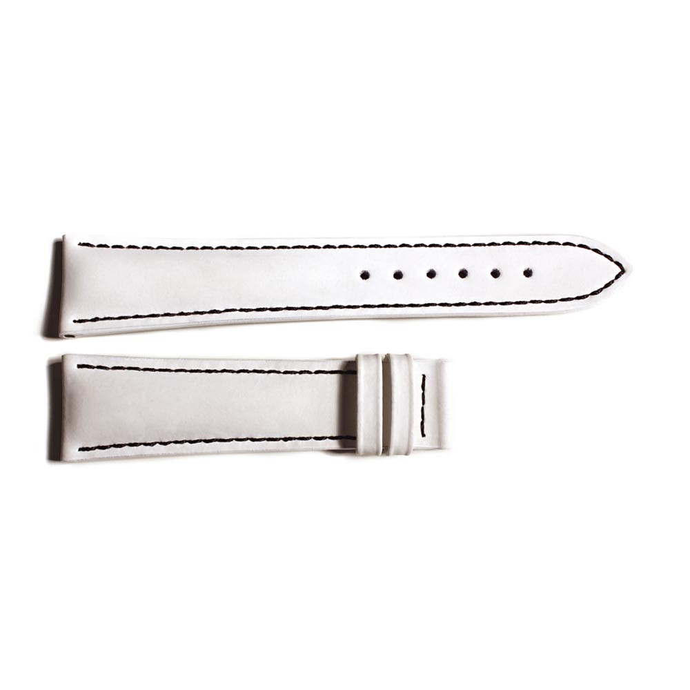 Special strap white with white stitching, size M