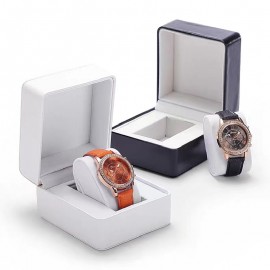 Business light luxury watch box PU leather black jewelry packaging box watch jewelry set gift box
