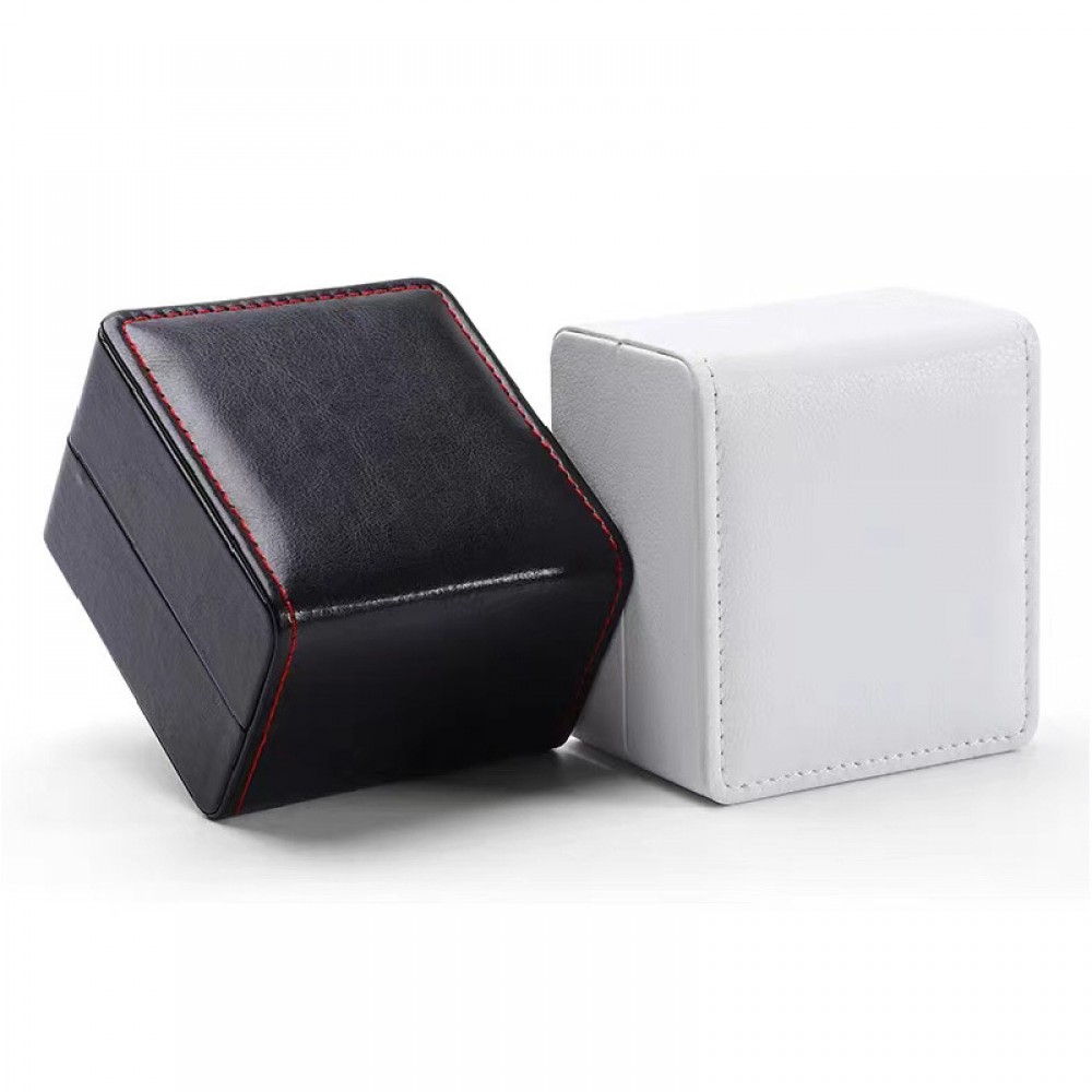 Business light luxury watch box PU leather black jewelry packaging box watch jewelry set gift box