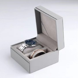 Business light luxury watch box PU leather black jewelry packaging box watch jewelry set gift box