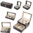 High-end PU leather watch box, watch display box, watch collection box