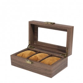 Leather watch box mechanical watch jewelry display box watch stand bracelet glass cover dustproof finishing box