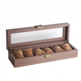 Leather watch box mechanical watch jewelry display box watch stand bracelet glass cover dustproof finishing box