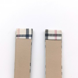New Fashion Stripe Pattern Ladies Genuine Leather Watch Strap For PT-007