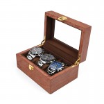 New walnut 3-position watch box retro wooden watch storage box display wooden box