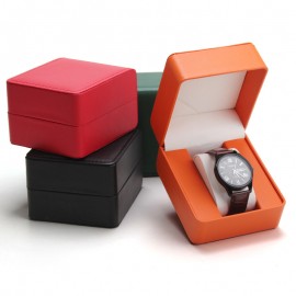 PU leather frosted rounded corner watch box display square box high-end watch packaging box gift storage box