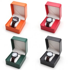 PU leather frosted rounded corner watch box display square box high-end watch packaging box gift storage box
