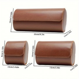 Watch storage box portable watch box PU three-position watch box dustproof and drop-proof mechanical watch box travel watch bag
