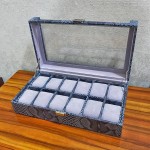 Luxurious 12 Slots Multi Color PU Leather Watch Organizer Boxes