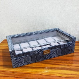 Luxurious 12 Slots Multi Color PU Leather Watch Organizer Boxes