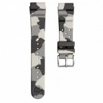 Rubber Diver's Watch Strap - Grey Camouflage