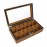 Men 12 Slots Wood Storage Watch Case